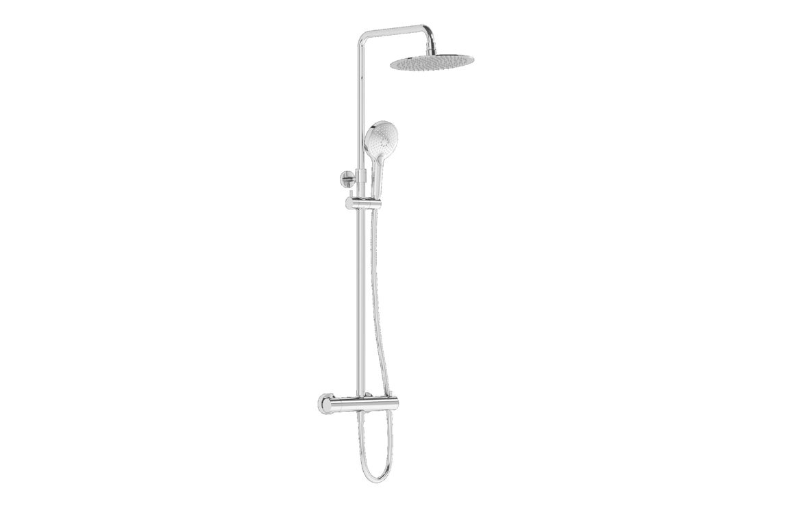 VitrA Aquaheat Bliss 250 Thermostatic Shower Column - Chrome VitrA Aquaheat Bliss 250 Thermostatic Shower Column - Chrome