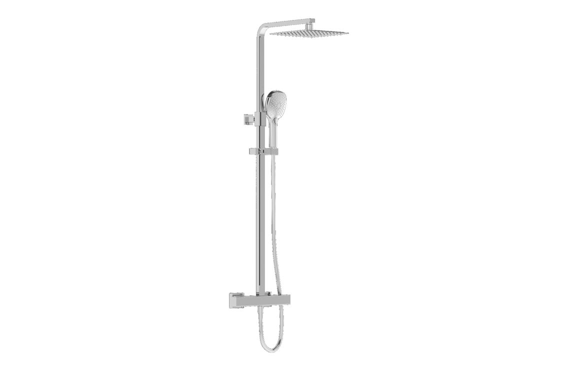 VitrA Aquaheat Bliss S 230 Thermostatic Shower Column - Chrome VitrA Aquaheat Bliss S 230 Thermostatic Shower Column - Chrome