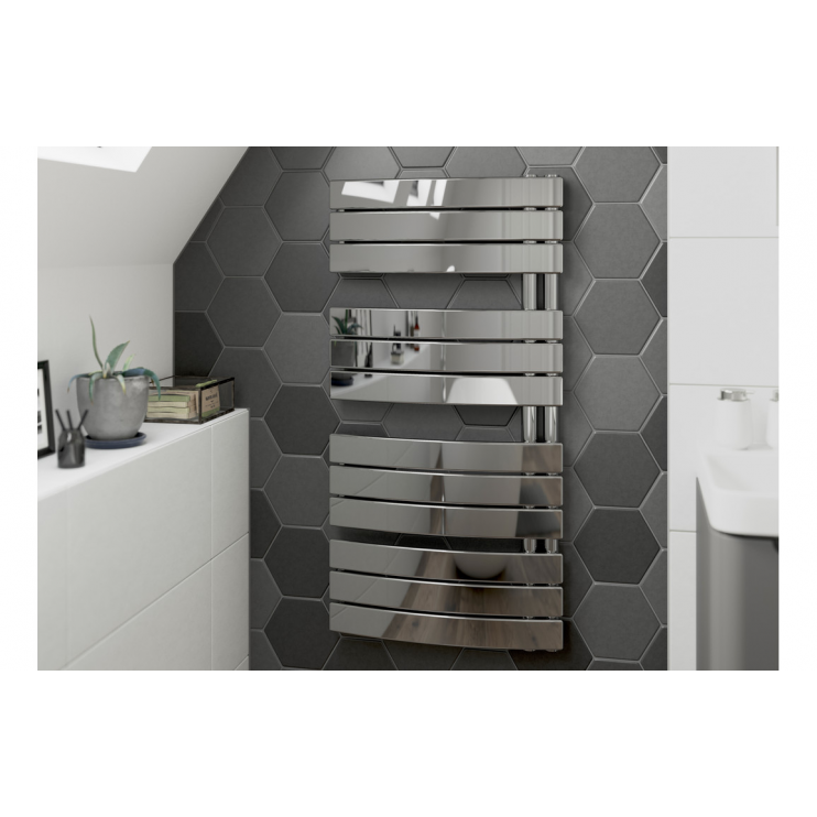 Quadrata Curved Panel Ladder Radiator (550x1080x49mm) - Anthracite