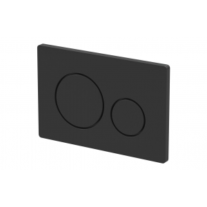 Round Push Button Flushplate - Black