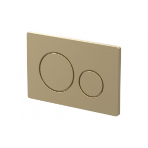 Round Push Button Flushplate - Brushed Brass