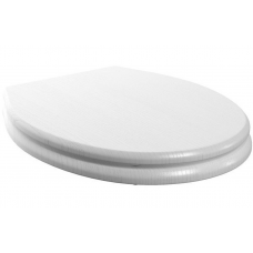 Sherbourne Soft Close Toilet Seat - Satin White Wood Effect