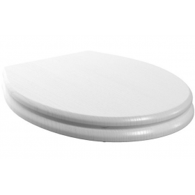 Sherbourne Soft Close Toilet Seat - Satin White Wood Effect