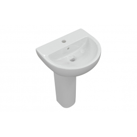 Tuscany 450x400mm 1TH Basin & Full Pedestal Tuscany 450x400mm 1TH Basin & Full Pedestal
