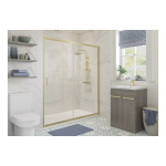 Sliding Shower Doors Brushed Brass - Ebzone