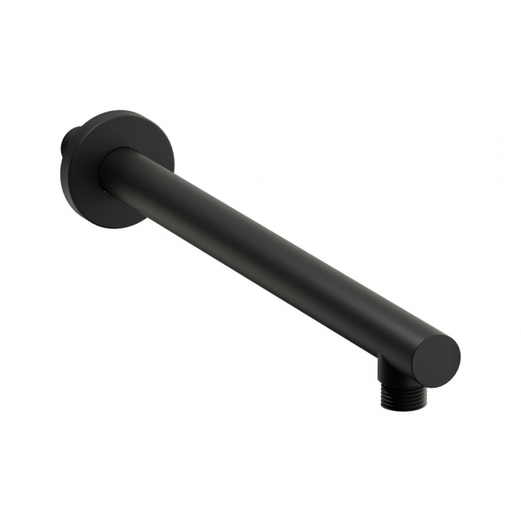 Abode Euphoria Wall Mounted Circular Shower Arm - Matt Black
