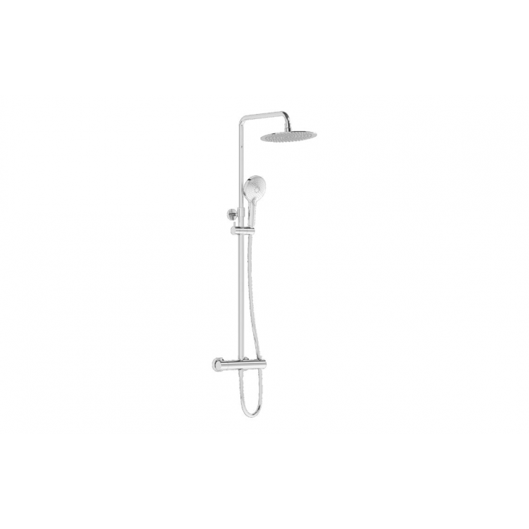 VitrA Aquaheat Bliss 250 Thermostatic Shower Column - Chrome