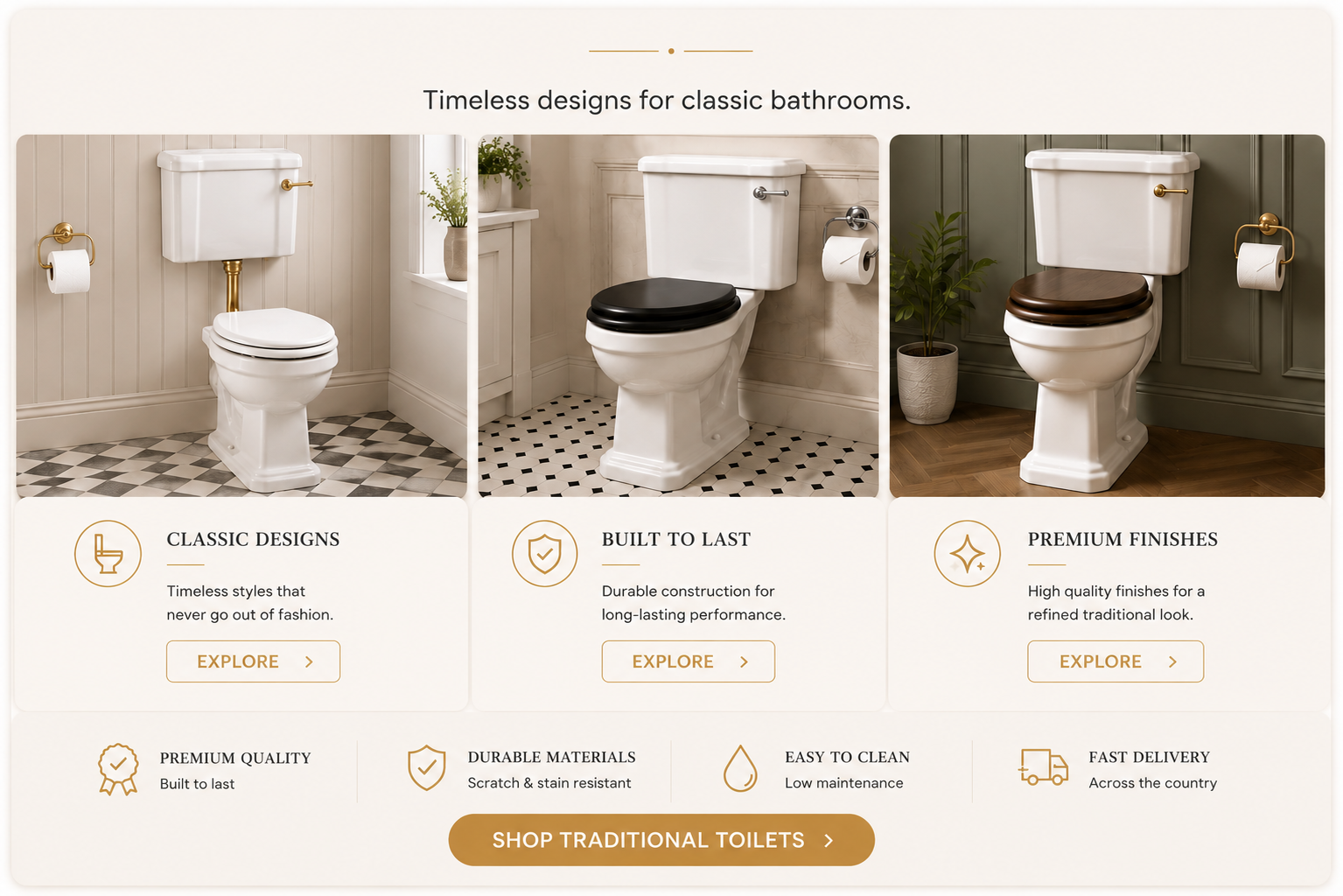Traditional toilets 
