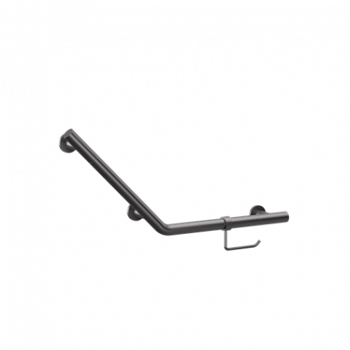 Crosswater Angled Grab Bar & WC Roll Holder 719 x 332mm Slate