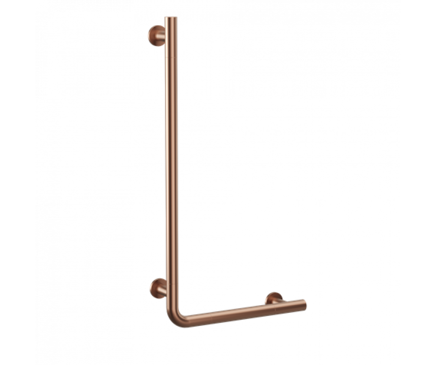 Crosswater Right Angle Grab Bar 843 x 446mm Brushed Bronze