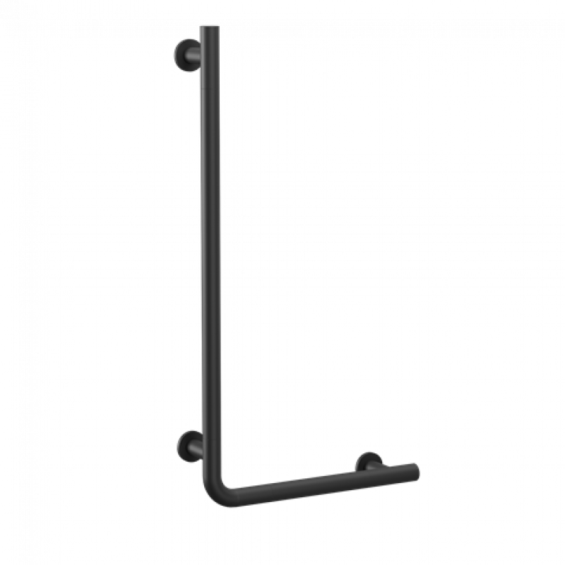 Crosswater Right Angle Grab Bar 843 x 446mm Matt Black