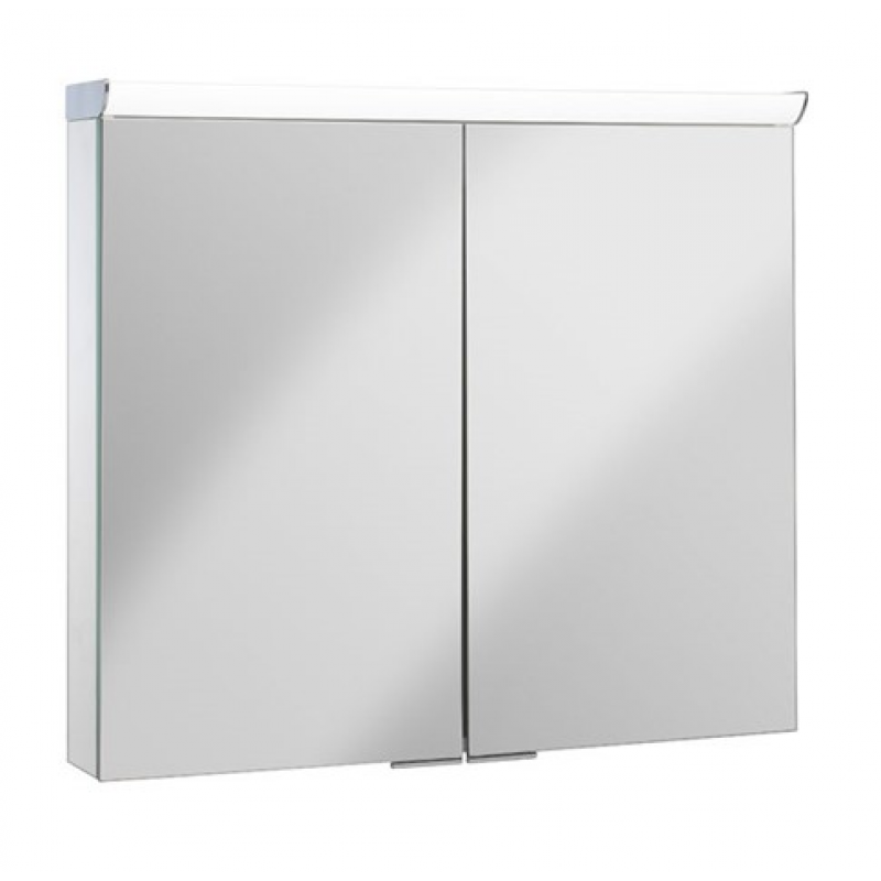 Crosswater Lustro LED 2 Door Mirror Cabinet 800x700