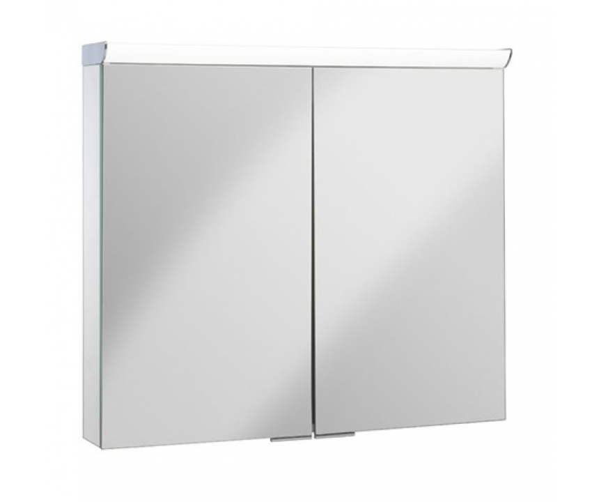 Crosswater Lustro LED 2 Door Mirror Cabinet 800x700
