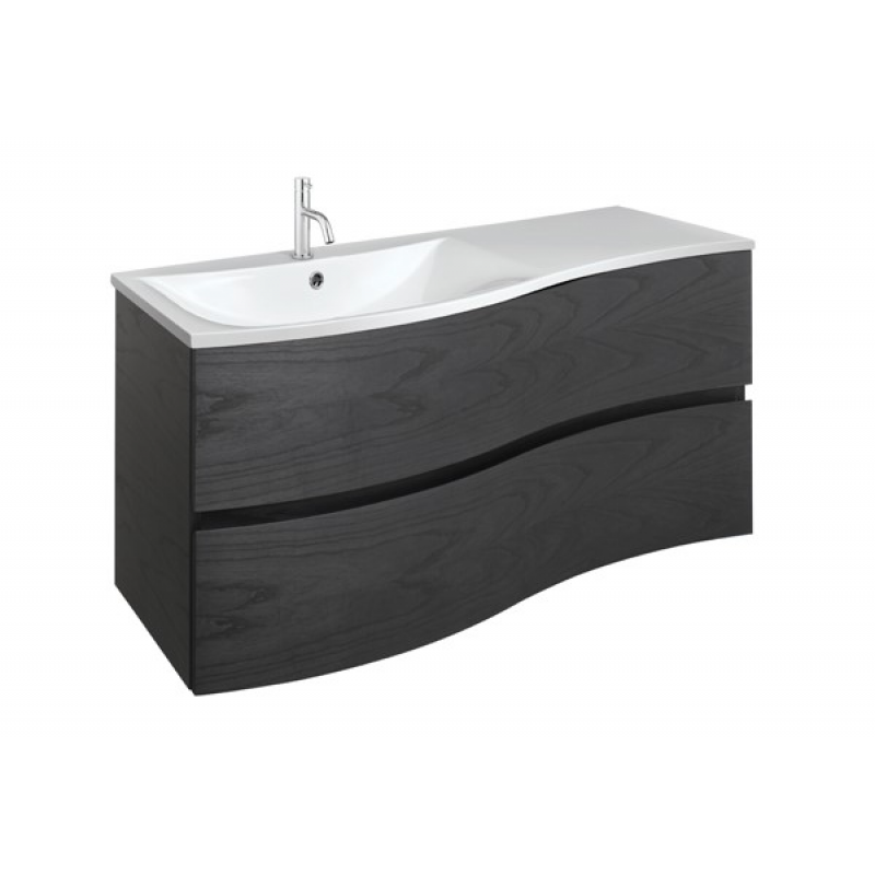 Crosswater Svelte 1000 Unit & Cast Mineral Marble Basin in Ash Veneer with Svelte 100 Cast Mineral Marble Basin