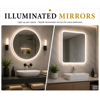 Illuminated Bathroom Mirrors Illuminated Bathroom Mirrors