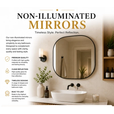 Non-Illuminated Bathroom Mirrors Non-Illuminated Bathroom Mirrors