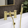 Nancy Bath/Shower Mixer & Bracket - Brushed Brass Bathroom Taps