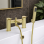 Nancy Bath/Shower Mixer & Bracket - Brushed Brass Bathroom Taps