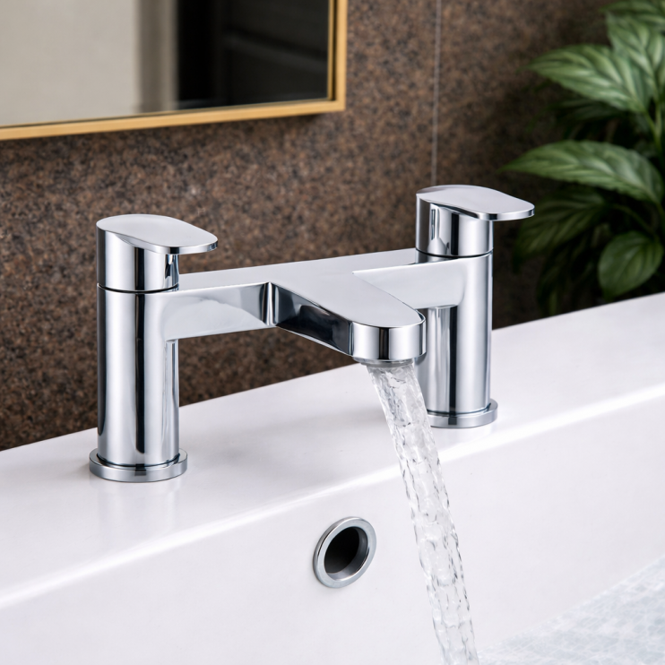Santo Bath Filler - Chrome Bathroom Taps