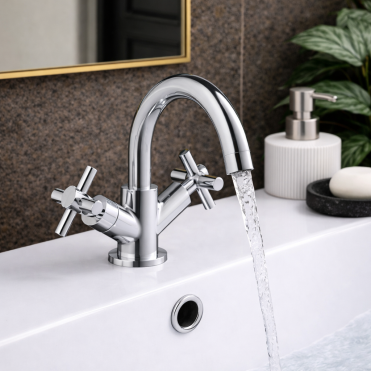 Orford Basin Mixer - Chrome Bathroom Taps