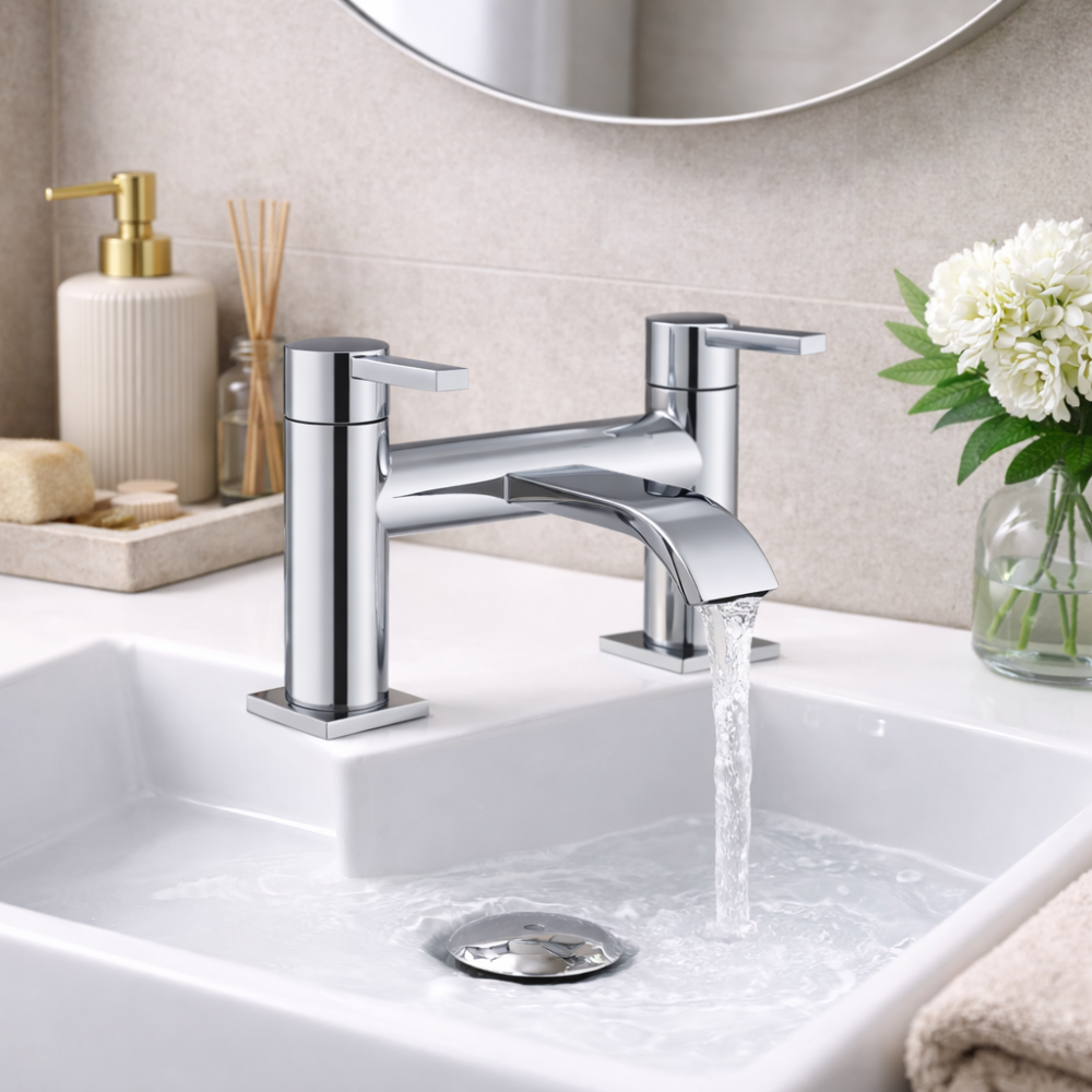 Forio Bath Filler - Chrome Bathroom Taps
