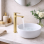 Abode Aquip Tall Basin Mixer - Brushed Brass Bathroom Taps