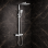 Argo Cool-Touch Thermostatic Mixer Shower w/Riser & Overhead Kit - Chrome