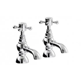 Abode Sentiment Bath Pillar Taps - Chrome