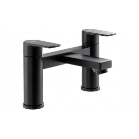Abode Aquip Deck Mounted Bath Filler - Matt Black Bathroom Taps