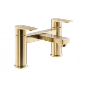 Abode Aquip Deck Mounted Bath Filler - Brushed Brass Bathroom Taps