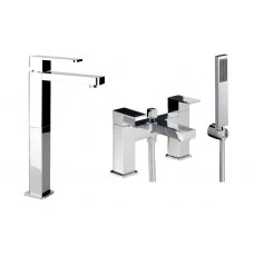 Abode Fervour Pack Offer 4 (Tall Basin Mixer & Bath/Shower Mixer) - Chrome