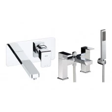 Abode Fervour Pack Offer 6 (Wall Mounted Basin Mixer & Bath/Shower Mixer) - Chrome