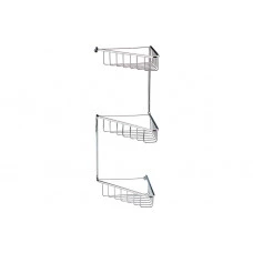 Elena 3-Tier Corner Shower Caddy - Chrome