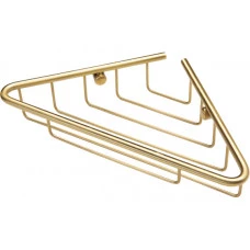 Elena 1-Tier Corner Shower Caddy - Brushed Brass