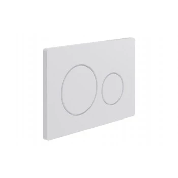 Round Push Button Flushplate - White