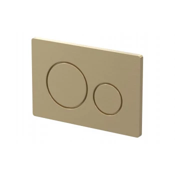Round Push Button Flushplate - Brushed Brass