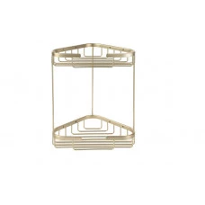 Nina 2-Tier Storage Basket - Brushed Brass