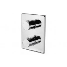 Vema Rectangular Two Outlet Thermostatic Mixer Valve