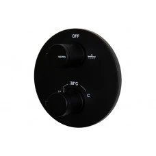 Vema Timea Black Two Outlet Thermostatic Valve