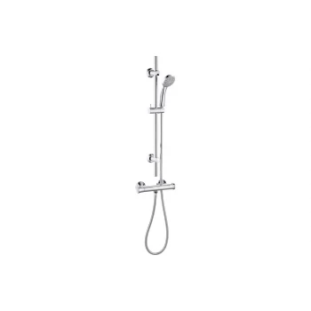 Pluto Thermostatic Bar Mixer Shower - Chrome