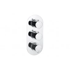 Aurora Thermostatic Three Outlet Triple Shower Valve - Chrome
