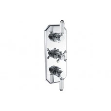 Berwick Traditional Lever Thermostatic Two Outlet Shower Valve - Chrome