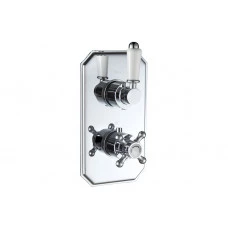 Berwick Traditional Lever Thermostatic Single Outlet Shower Valve - Chrome