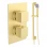 Cosmic Square Shower Valve & Kit Pack 2 - Brushed Brass