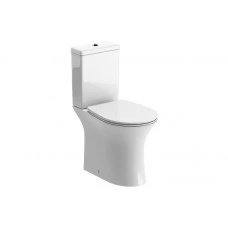 Sandro Rimless Close Coupled Open Back WC & Soft Close Seat