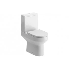 Laurus Rimless Close Coupled Open Back Comfort Height WC & Soft Close Seat