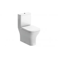 Cedarwood Short Projection Close Coupled Fully Shrouded WC & Wrapover Soft Close Seat