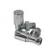 Patterned Chrome Radiator Valves - Angled