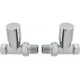 Patterned Chrome Radiator Valves - Straight