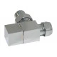 Square Chrome Radiator Valves - Angled
